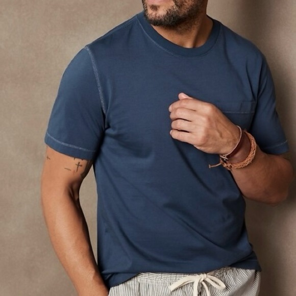 Banana Republic| Dark Blue Short Sleeve Men’s Tee Sz M - Picture 1 of 6